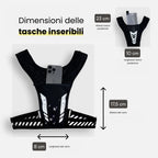 Gilet da Corsa Riflettente con Tasca Impermeabile