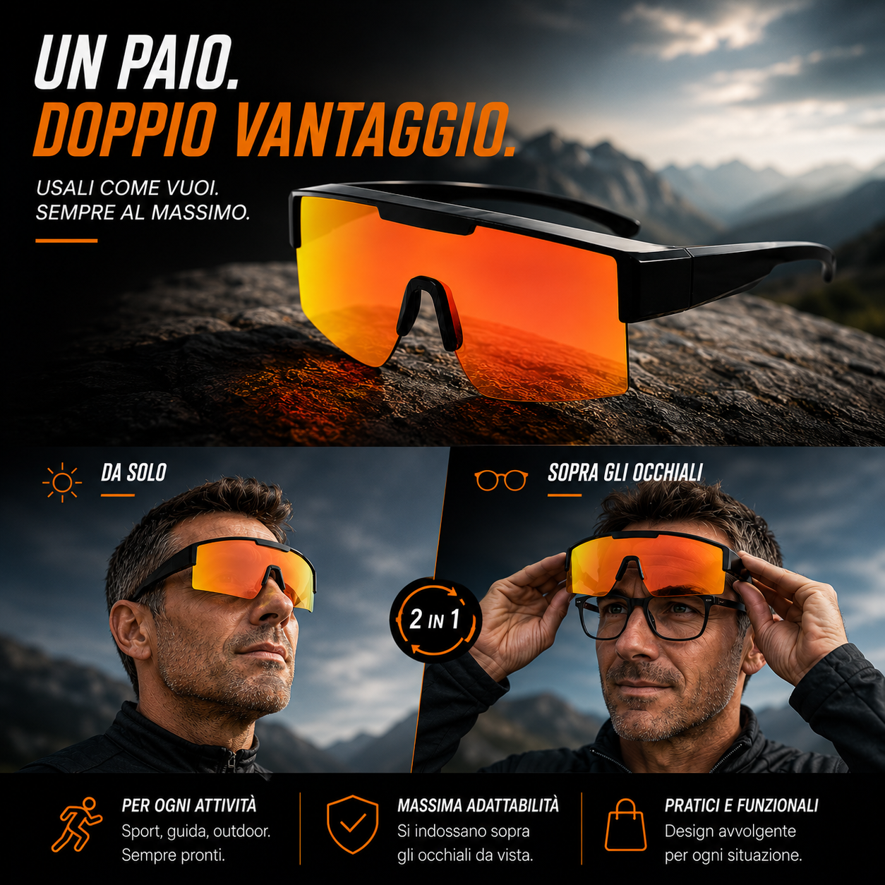 Speed Pro - Occhiali da sole polarizzati